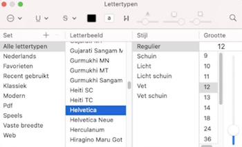 Opmaak aanpassen